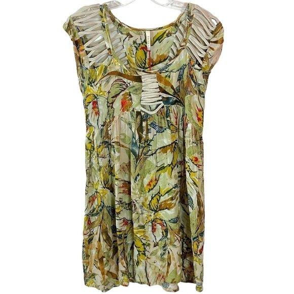 Revolve Raga Makki Valley Cap Sleeve Mini Dress in Sage NWT Boho Cut out Small - Picture 11 of 13